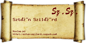 Sztán Szilárd névjegykártya