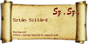 Sztán Szilárd névjegykártya