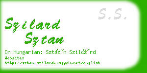 szilard sztan business card